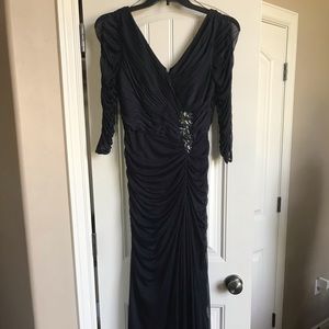 Navy blue Embellished dress